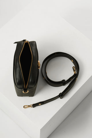 Sian Black Camera Crossbody