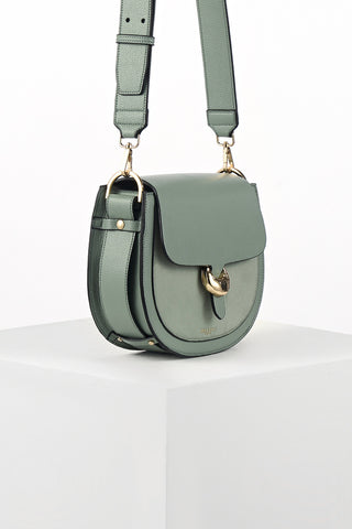 Venetia Spearmint Green Saddle Crossbody