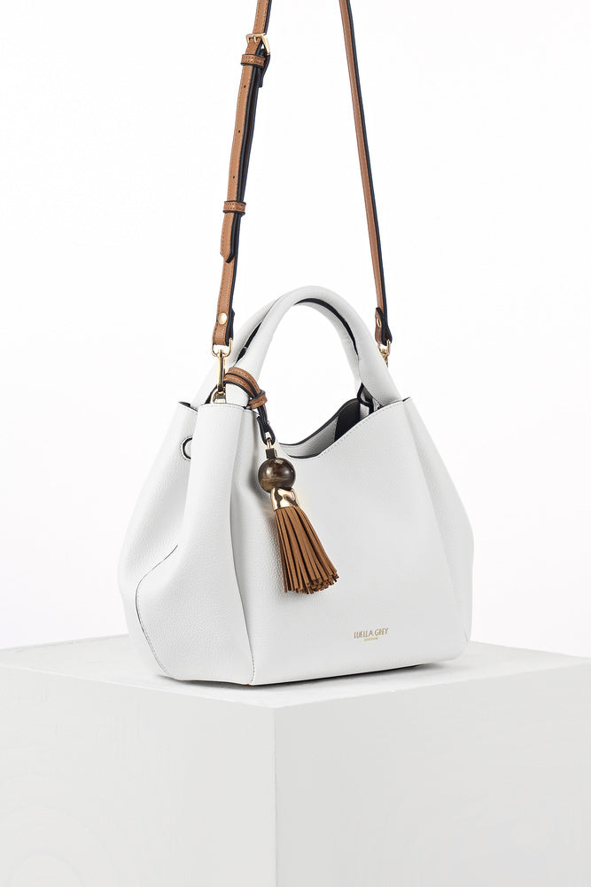 Adele White Crossbody