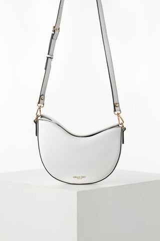 Cora White Saddle Crossbody