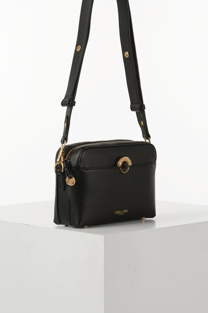 Sian Black Camera Crossbody