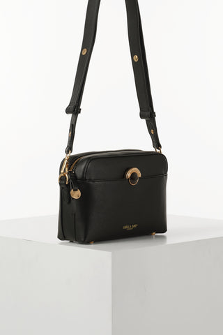 Sian Black Camera Crossbody