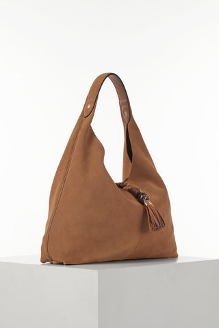 Pandora Camel Suede Hobo
