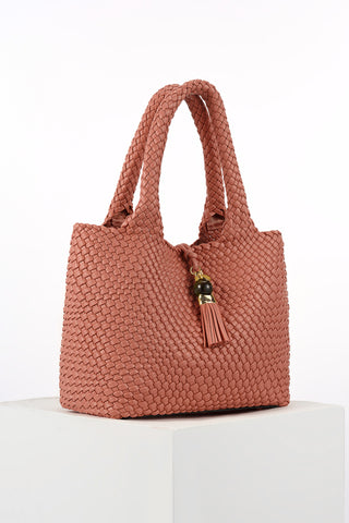 Saskia Tuscan Blush Large Woven Tote