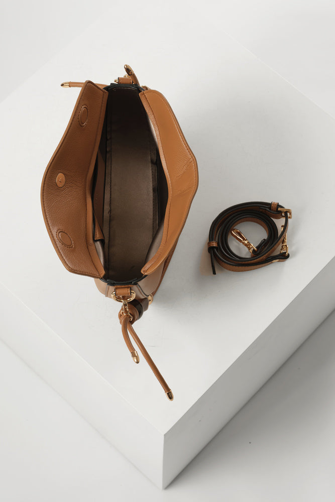 Cora Camel Saddle Crossbody