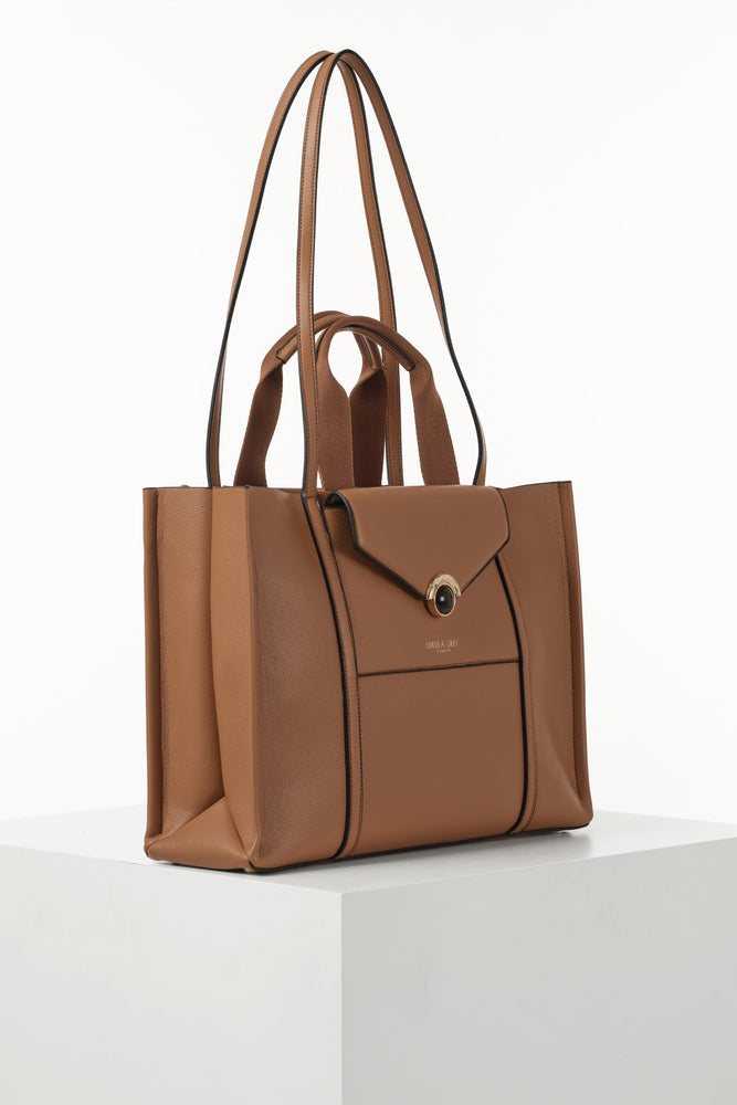 Darcy Camel Laptop Tote