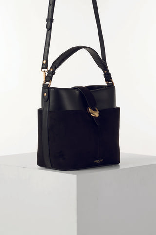 Indra Black Bucket Crossbody