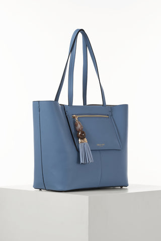 Catalina Cornflower Blue Casual Tote With Pouch