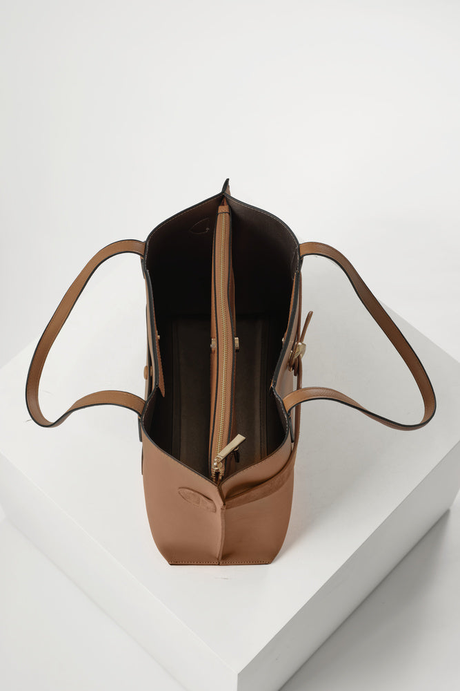 Connie Camel Laptop Tote