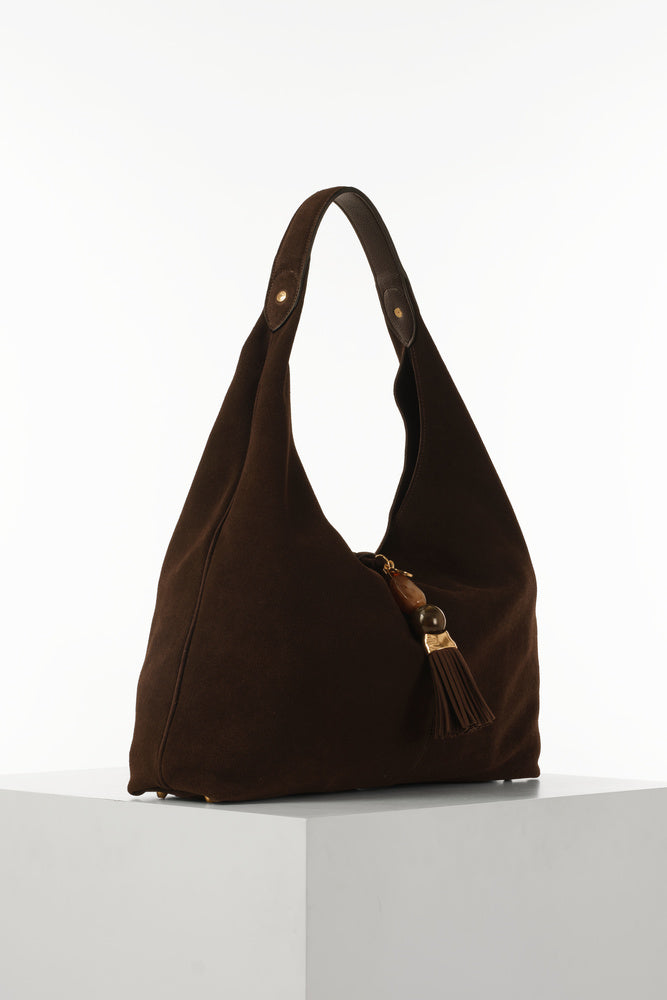Pandora Chocolate Suede Hobo