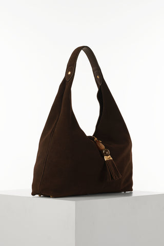 Pandora Chocolate Suede Hobo