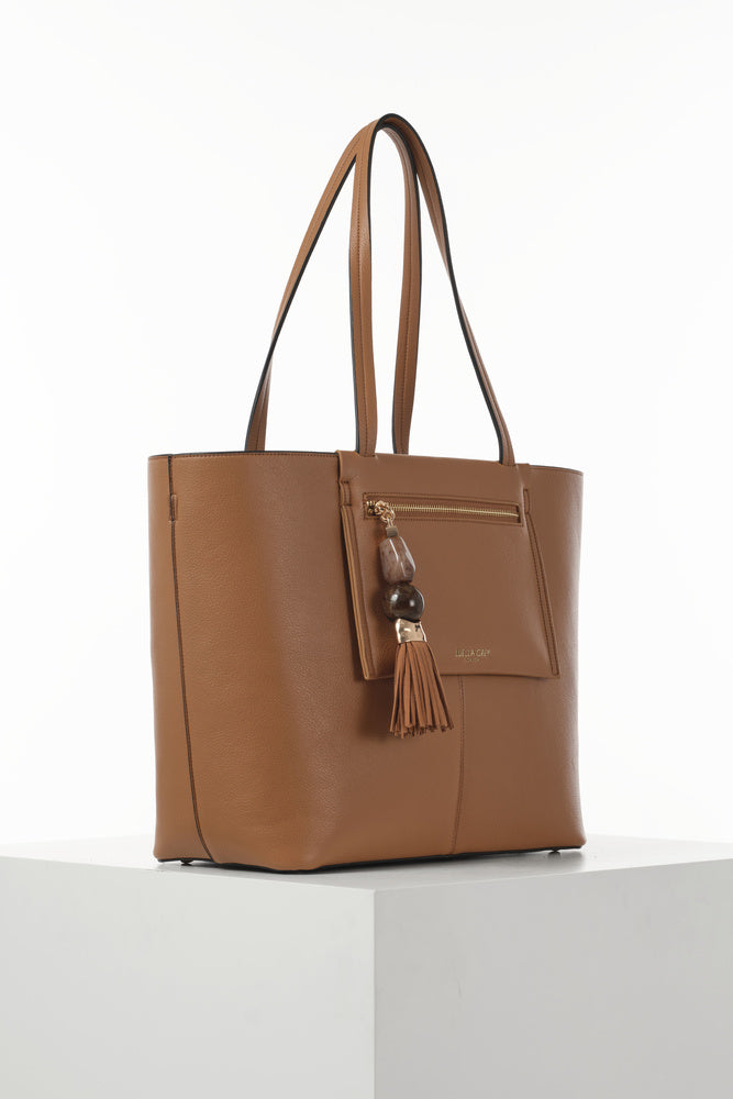 Cindy Camel Casual Tote With Laptop Pouch