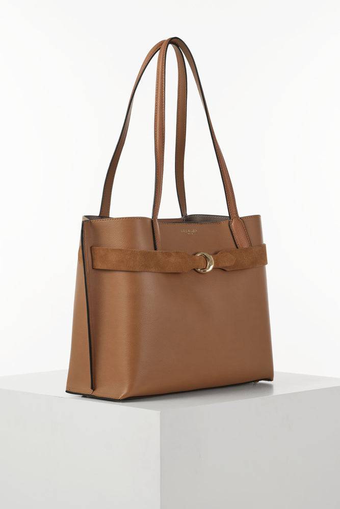 Connie Camel Laptop Tote