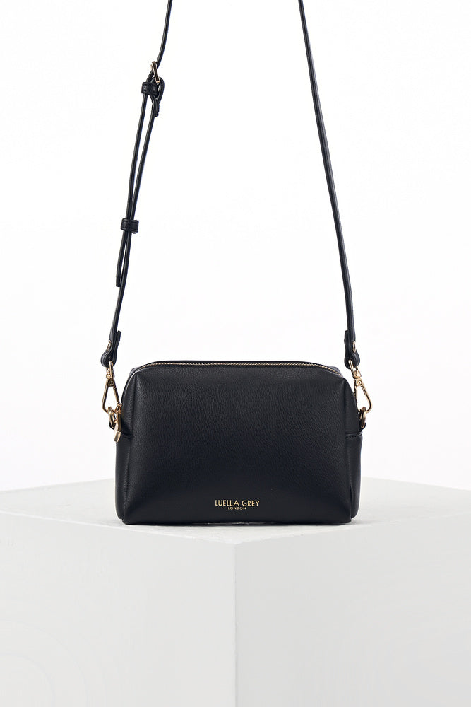 Suky Black Medium Woven Crossbody