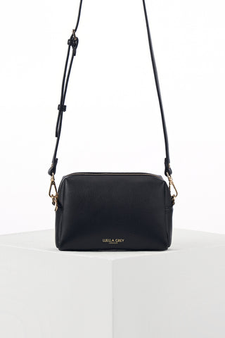 Suky Black Medium Woven Crossbody