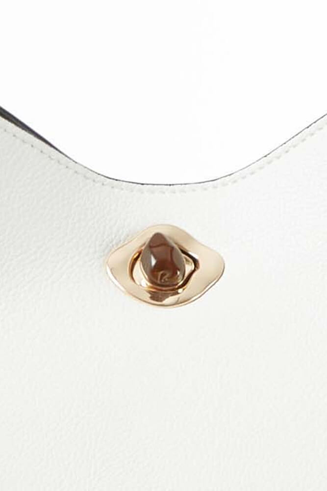 Adriana White Woven Handle Hobo