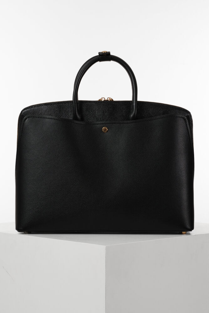 Carlotta Black Laptop Tote