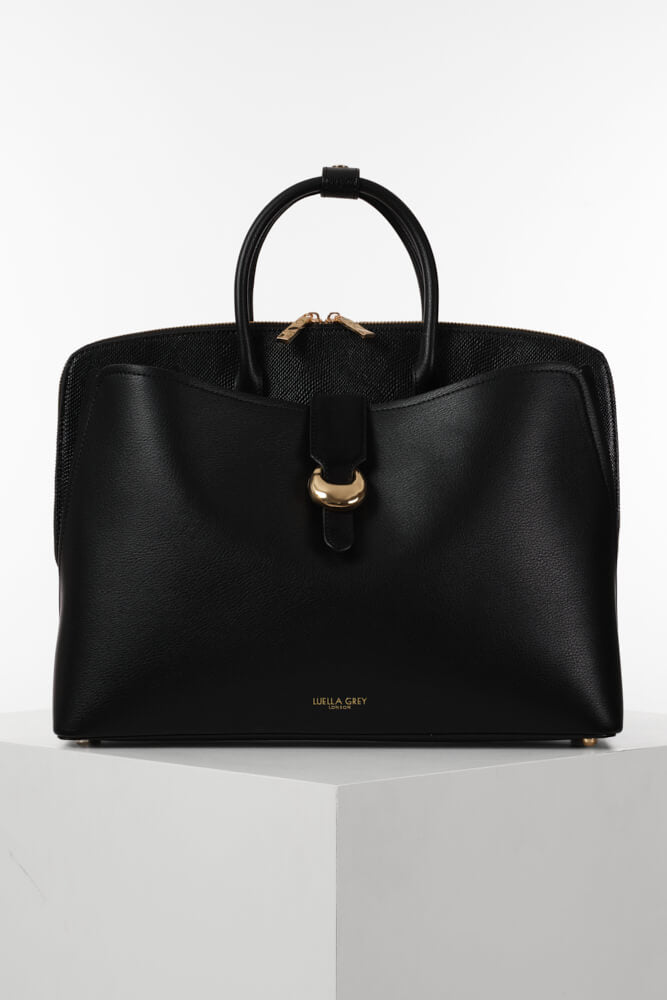 Carlotta Black Laptop Tote