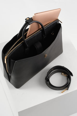 Carlotta Black Laptop Tote