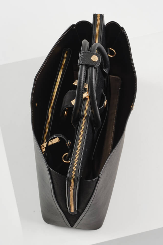 Carlotta Black Laptop Tote