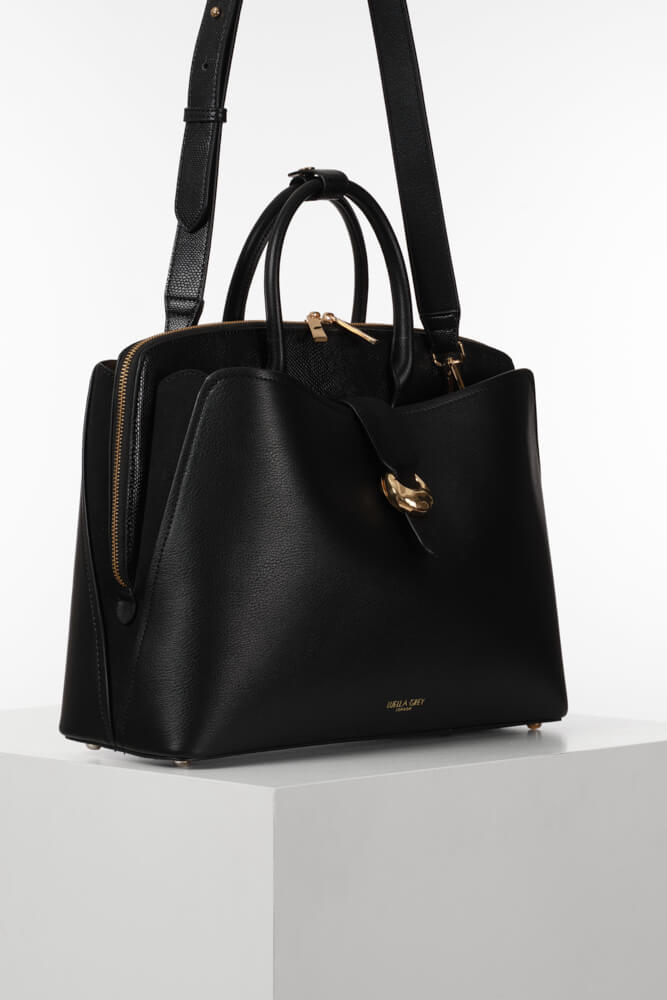 Carlotta Black Laptop Tote
