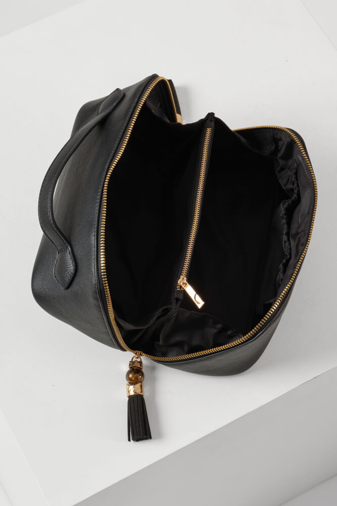Carmel Black Make Up Pouch
