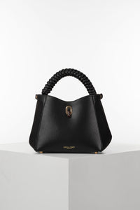 Catherine Black Woven Handle Crossbody