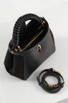 Catherine Black Woven Handle Crossbody