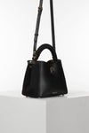Catherine Black Woven Handle Crossbody