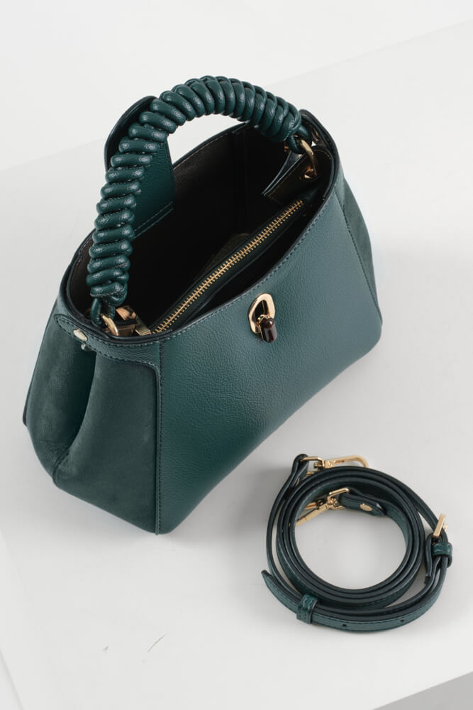 Catherine Peacock Woven Handle Crossbody