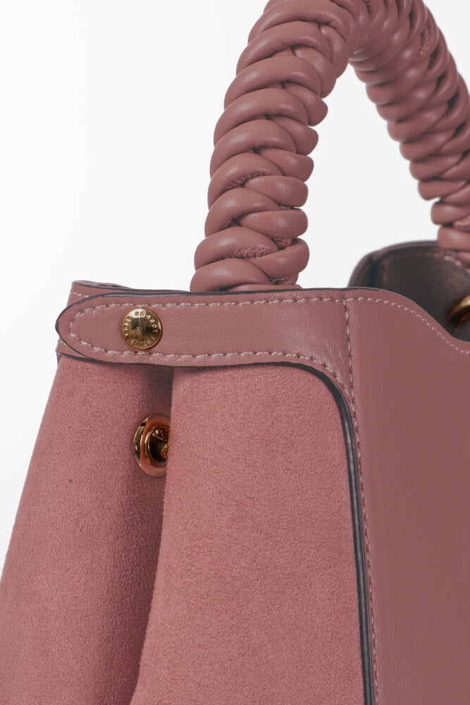 Catherine Pecan Woven Handle Crossbody