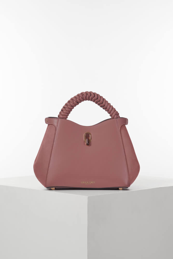 Catherine Pecan Woven Handle Crossbody