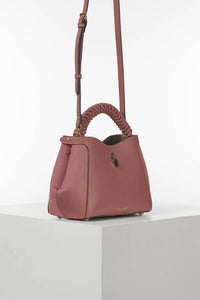 Catherine Pecan Woven Handle Crossbody