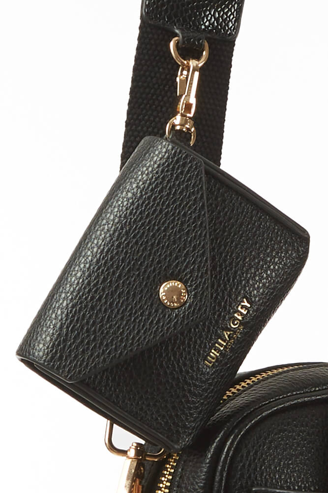 Elise Black Portrait Camera Crossbody