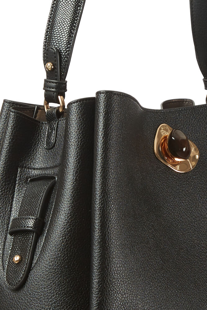 Henri Black Hobo Tote