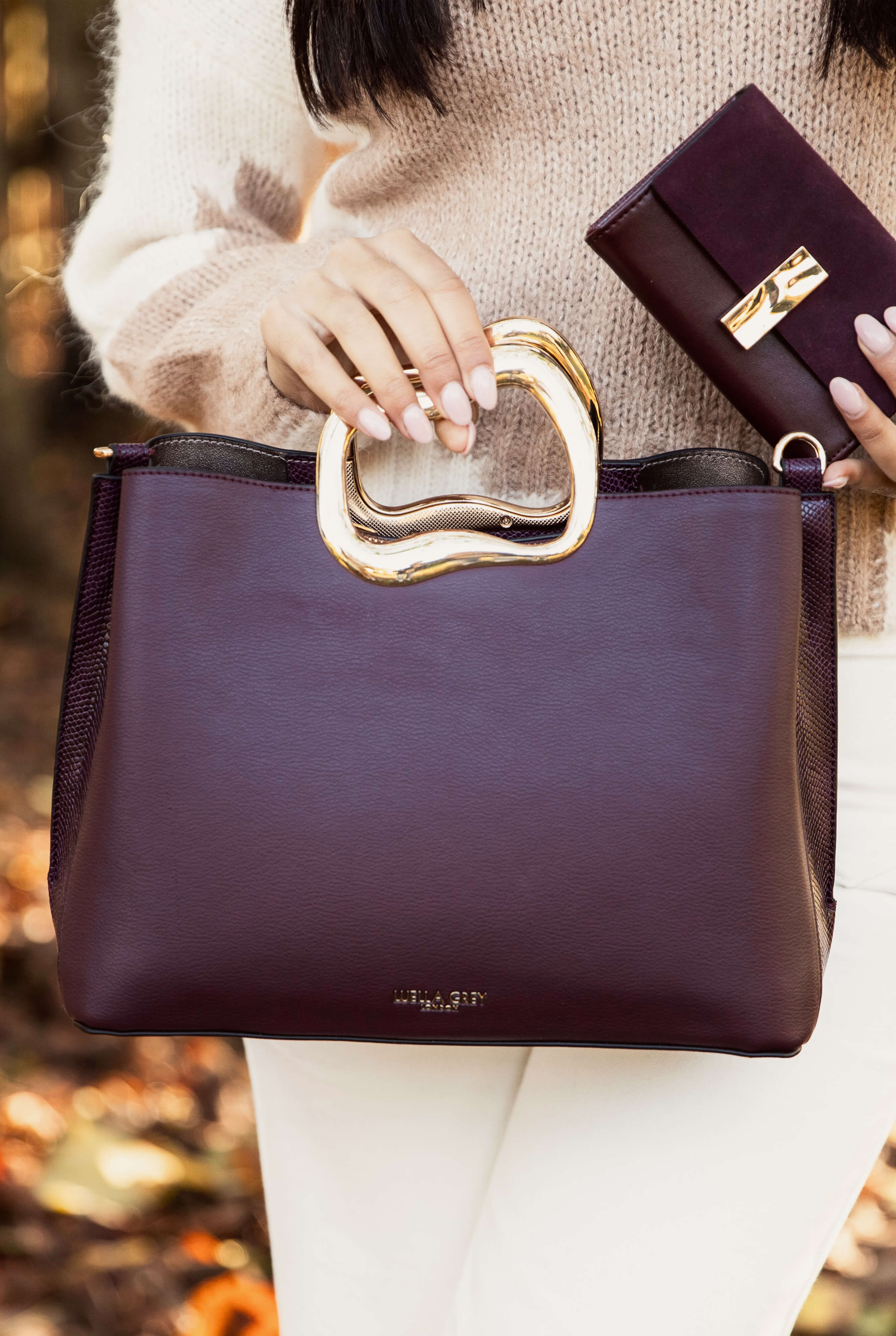 Plum colored handbags on sale