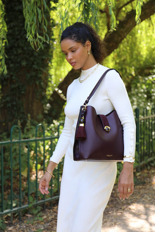 Andrea Black Cherry Hobo