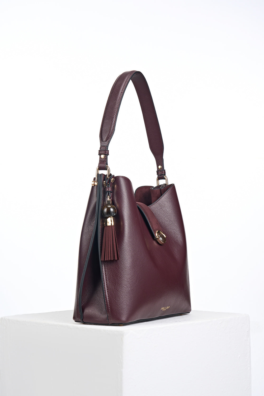 Andrea Black Cherry Hobo