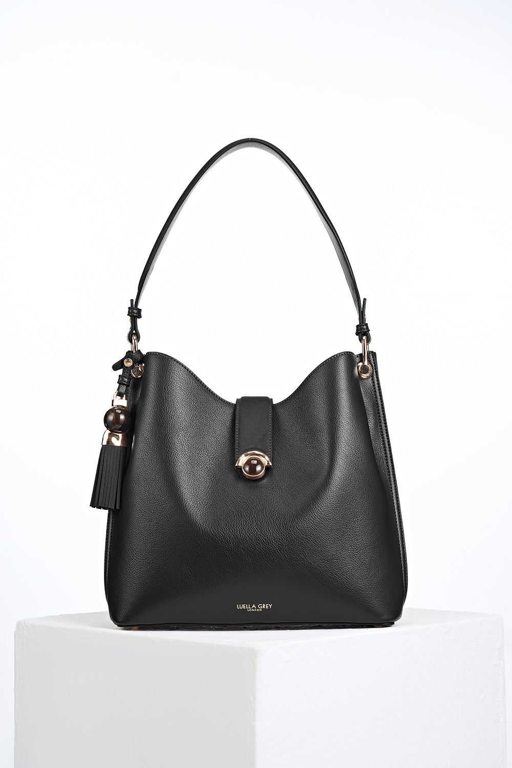 Andrea Black Hobo Tote