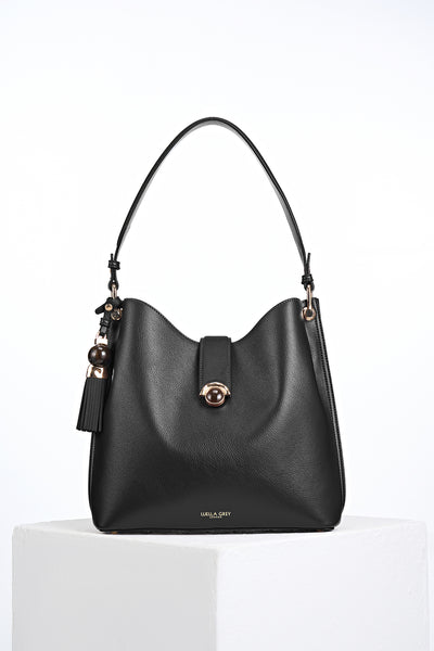 Andrea Black Hobo Tote
