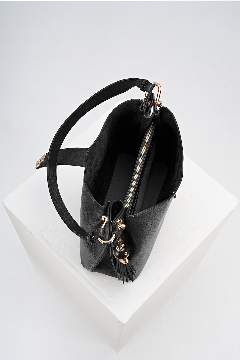 Andrea Black Hobo Tote