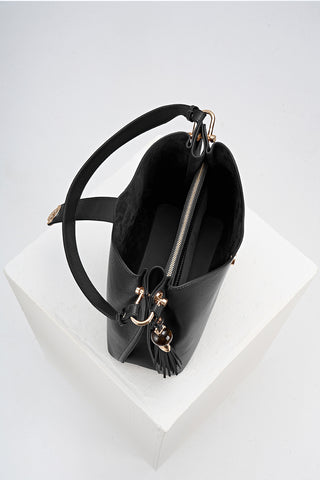 Andrea Black Hobo Tote