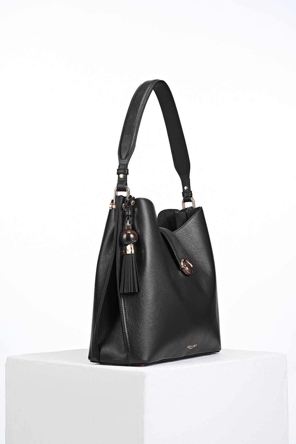 Andrea Black Hobo Tote