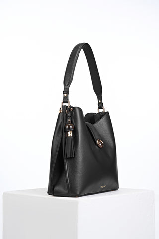 Andrea Black Hobo Tote