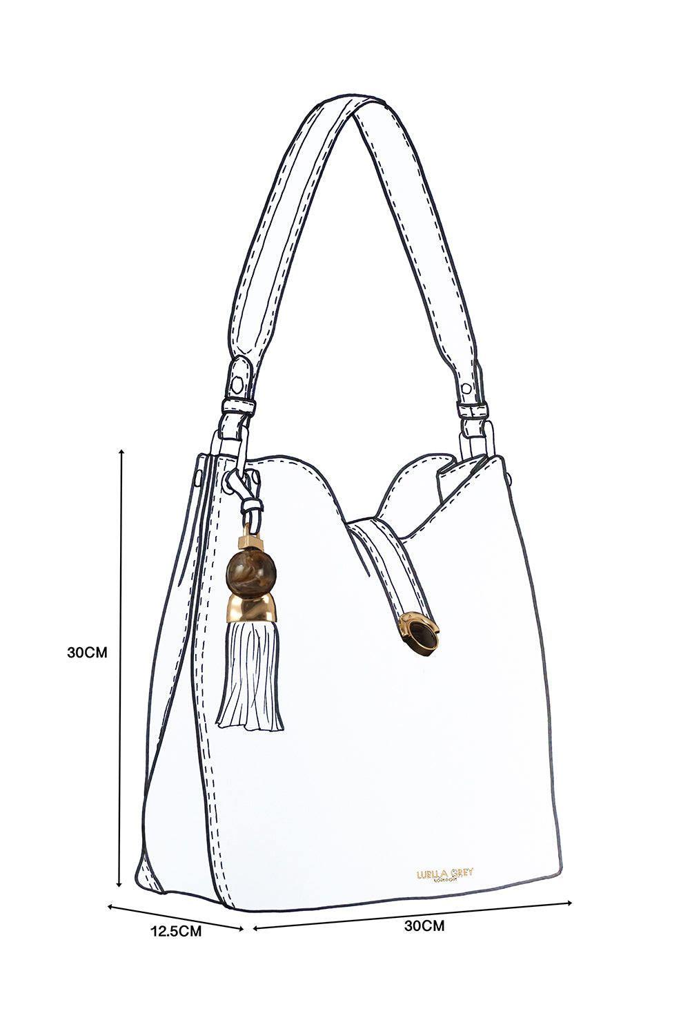 Andrea Black Cherry Hobo