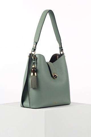 Andrea Spearmint Green Hobo Tote