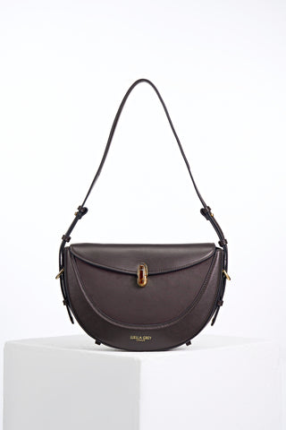 Angelina Chocolate Multiway Shoulder Saddle Bag
