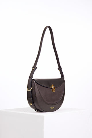 Angelina Chocolate Multiway Shoulder Saddle Bag
