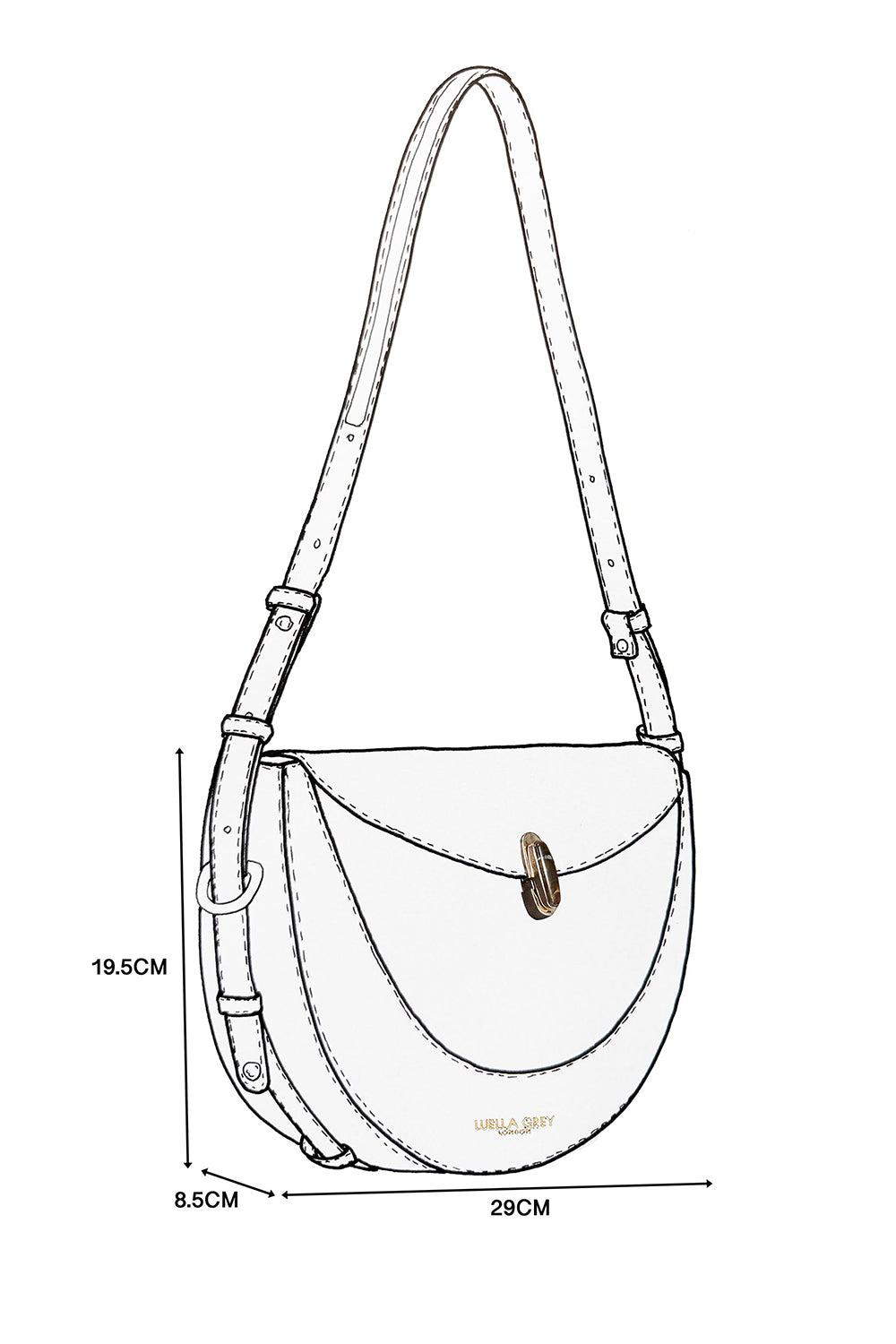Angelina Chocolate Multiway Shoulder Saddle Bag
