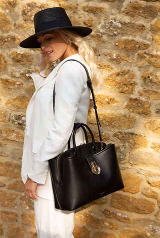 Annabella Black Laptop Work Tote